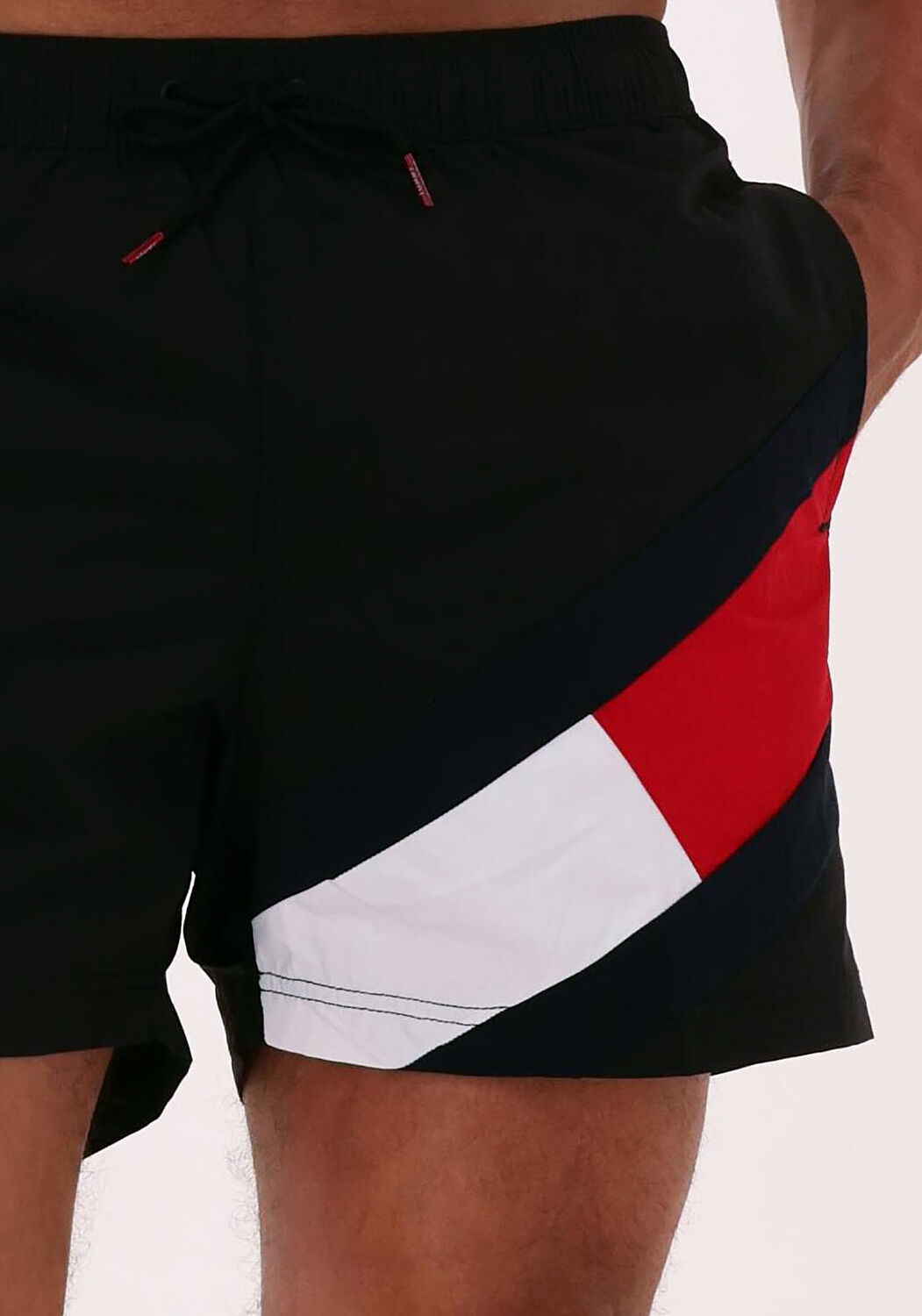 Schwarze TOMMY HILFIGER Badehosen SF MEDIUM DRAWSTRING - large