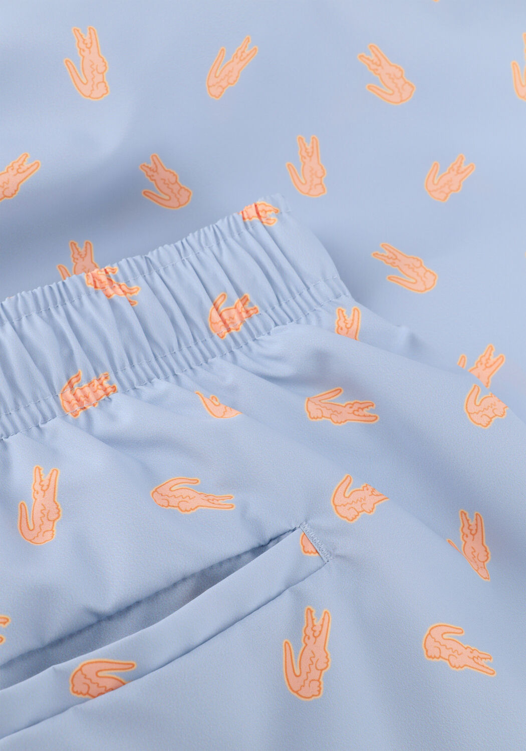 Hellblau LACOSTE Badehosen MID LENGTH CROCODILE PRINT SWIM TRUNKS - large