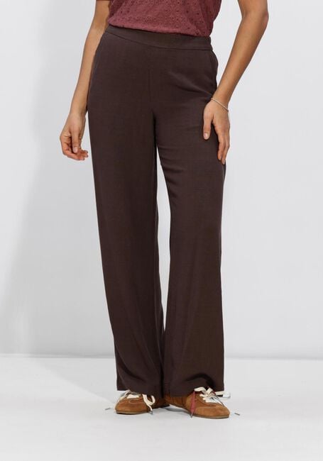 Braune OBJECT Weite Hose OBJSANNE ALINE WIDE PANT - large