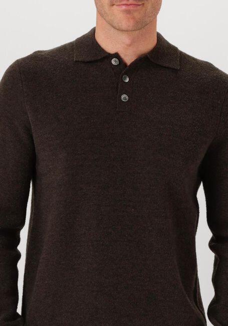 Braune PROFUOMO Polo-Shirt POLO LS SNOW - large