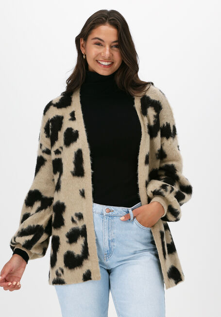 Beige NA-KD Strickjacke LEO KNITTED OVERSIZED BRUSHED  - large