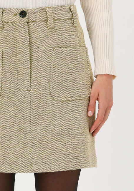 Beige VANILIA Minirock NATURAL WOOL SKIRT - large