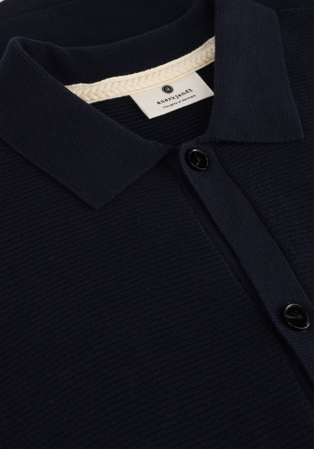 Dunkelblau ANERKJENDT Polo-Shirt AKSVEND S/S KNIT SHIRT - large