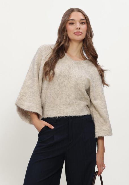 Sand AIMEE THE LABEL Pullover & Cardigans CLIPPOW6 KNITTED SWEATER - large