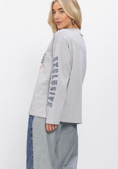 Hellgrau ALIX THE LABEL Top LADIES KNITTED FANCY PRINT LONGSLEEVE T-SHIRT - large