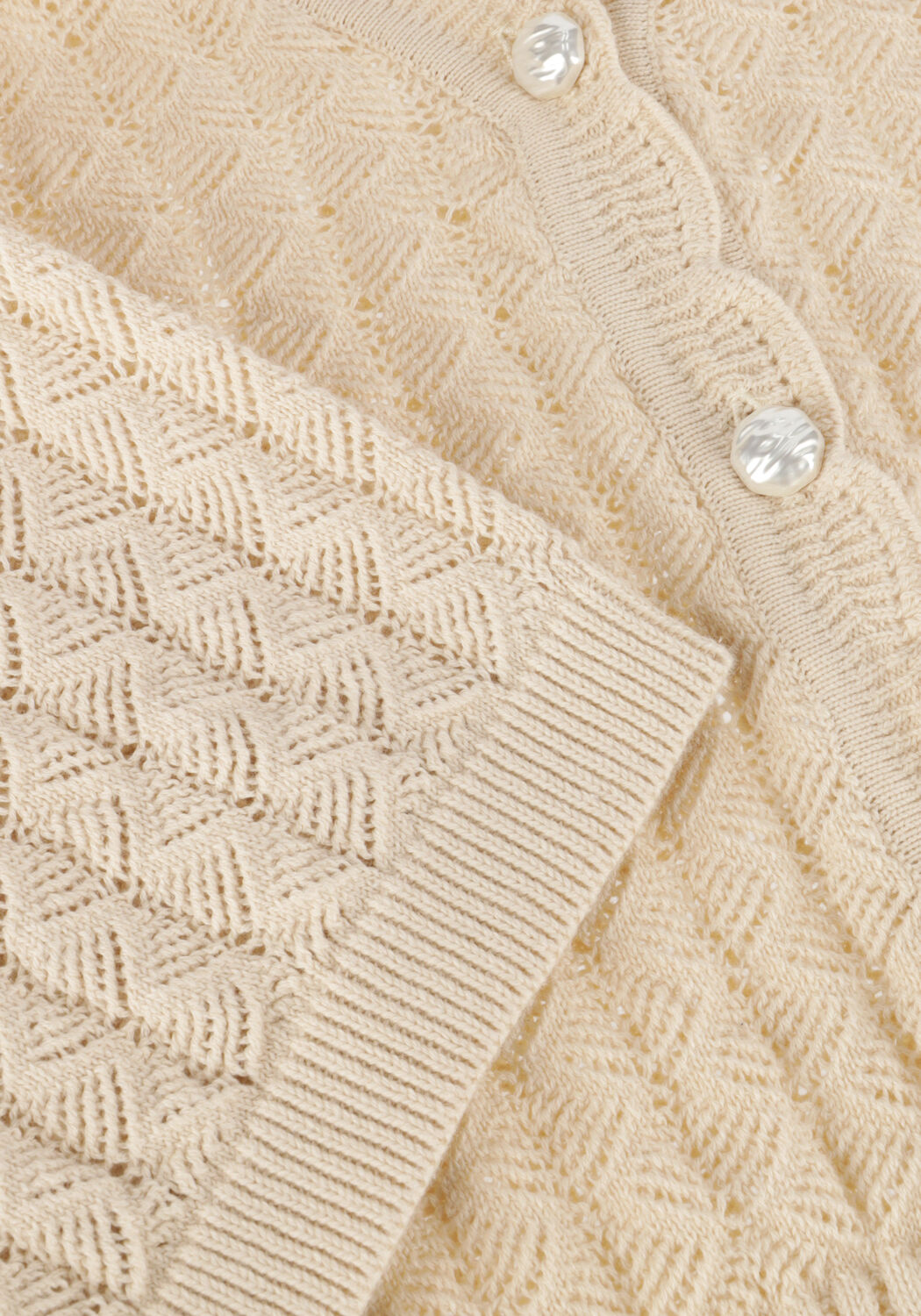 Ecru OBJECT Strickjacke OBJNOEMI KNIT 2/4 RE CARDIGAN 138 - large