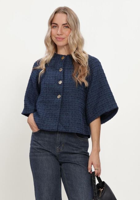 Dunkelblau NEO NOIR Jack ROSELLA BOUCLE MINI JACKET - large