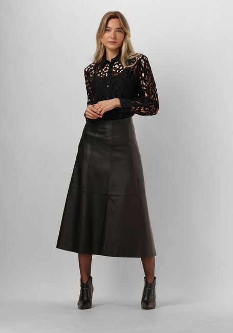 Schwarze VANILIA Blusen LACE TUNIC BLOUSE - large