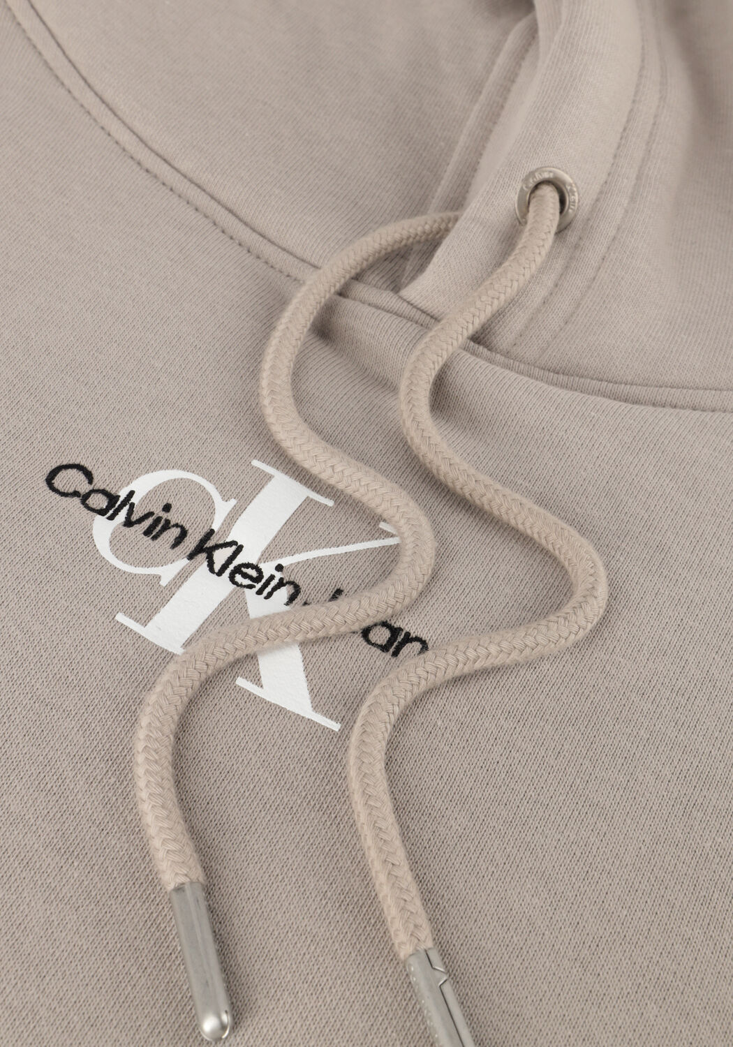 Graue CALVIN KLEIN Sweatshirt MONOLOGO HOODIE - large
