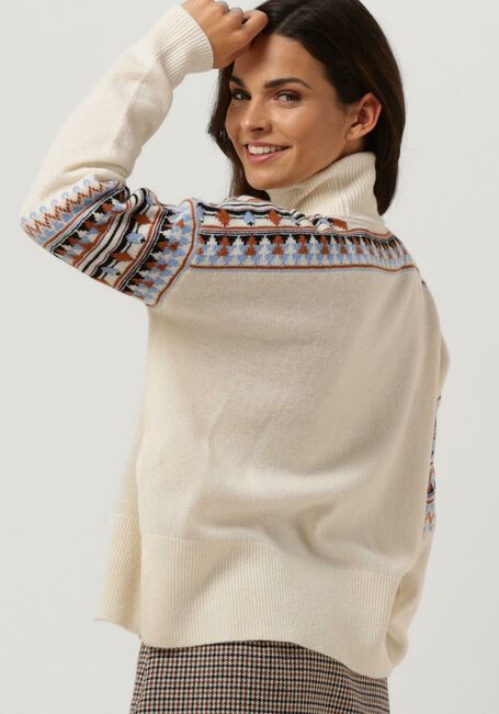 Nicht-gerade weiss SCOTCH & SODA Rollkragenpullover FAIR ISLE ROLL NECK WOOL-BLEND PULLOVER - large