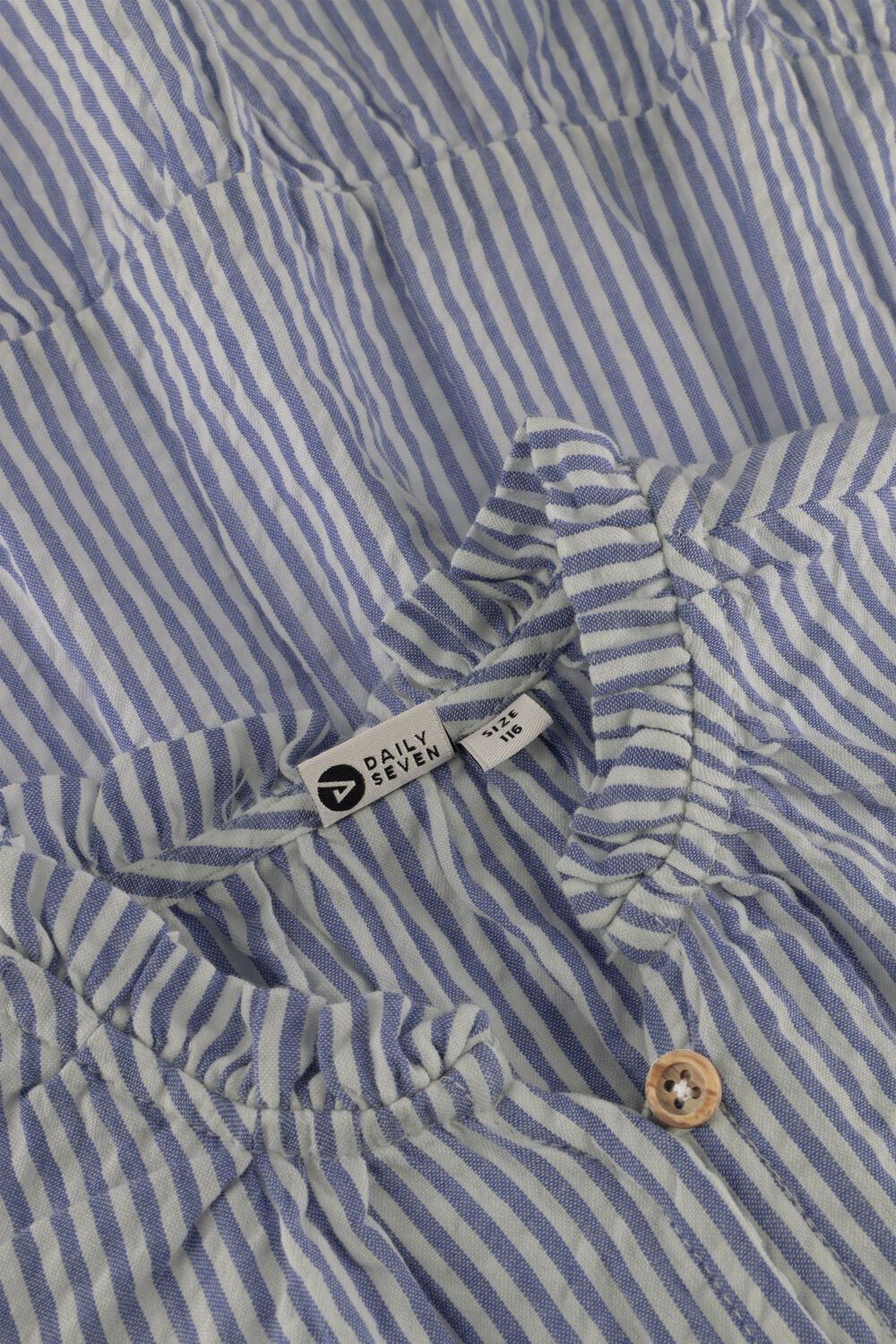 Hellblau DAILY7 Minikleid DRESS STRIPE RUFFLE - large