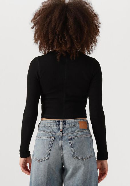 Schwarze ENVII T-shirt ENALLY LS CROP TEE 5314 - large