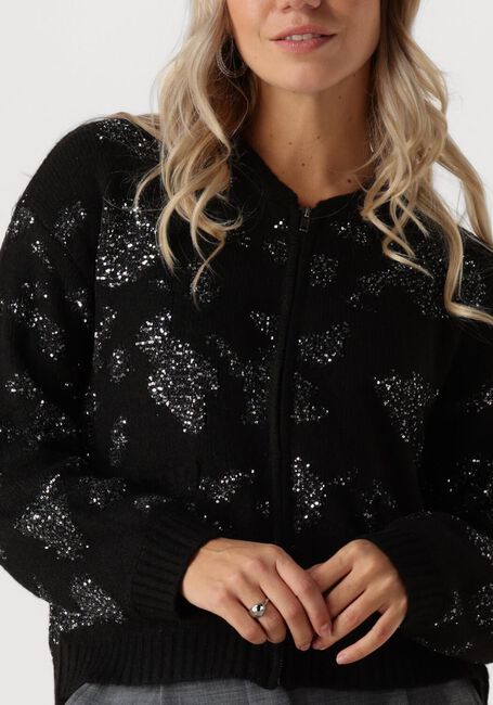 Schwarze OBJECT Strickjacke OBJALORA KNIT RE L/S CARDIGAN - large