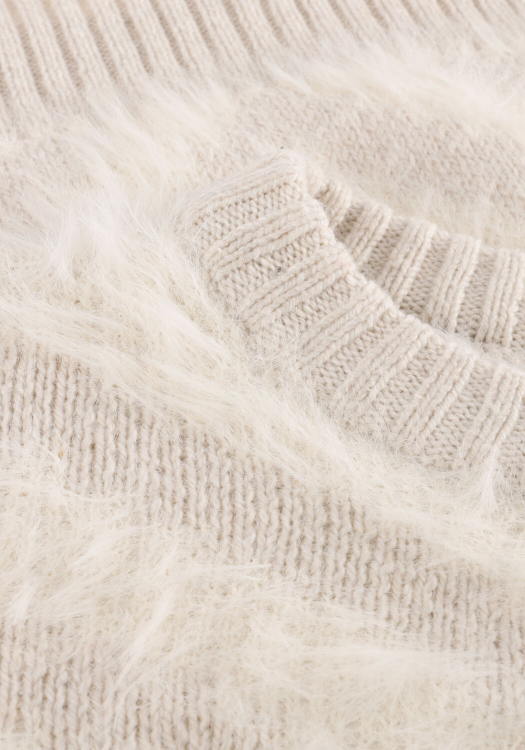 Creme OBJECT Pullover OBJHOLLOW L/S RE KNIT PULLOVER - large