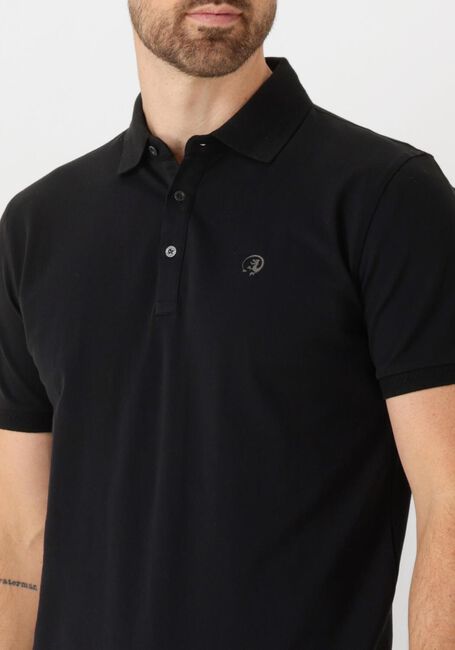 Schwarze CAST IRON Polo-Shirt SHORT SLEEVE POLO FINE PIQUE ESSENTIAL - large
