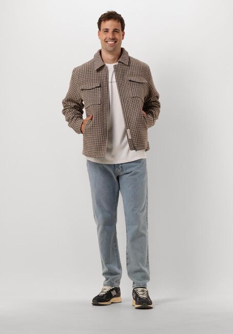 Beige SCOTCH & SODA Jack WOOL BLEND ZIP-THRU OVERSHIRT - large