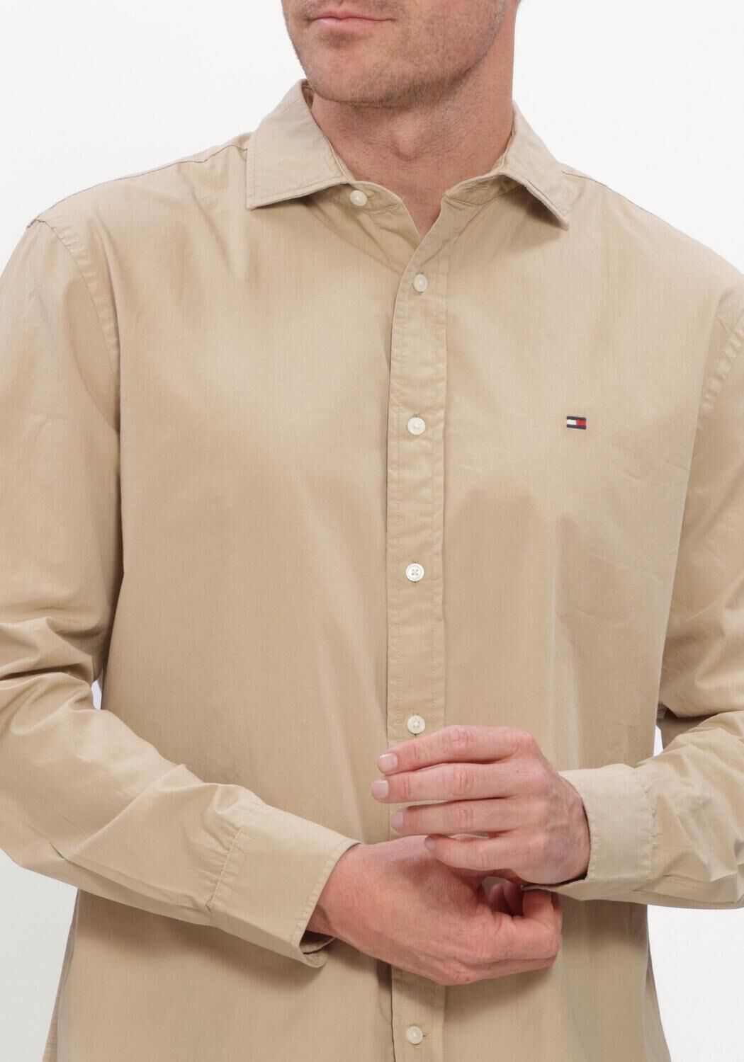 Beige TOMMY HILFIGER Casual-Oberhemd GMD POPLIN SEMI SPREAD RF SHT - large