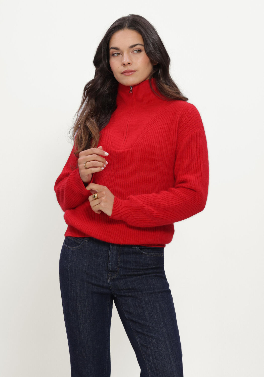 Rote TWNS Pullover LONG-SLEEVED TRUCKER-NECK PULLOVER - large