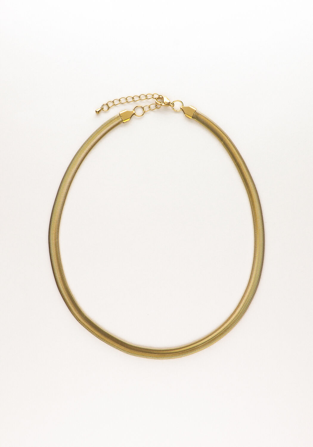 Goldfarbig NOTRE-V Kette KETTING PLATTE SCHAKEL #1