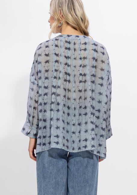 Blaue SUMMUM Blusen BLOUSE TIE DYE STRIPE - large