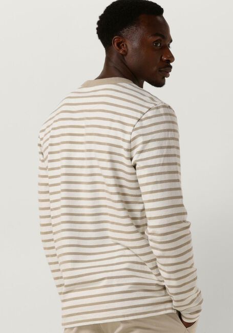 Beige BUTCHER OF BLUE Pullover GASPARD STRIPE CREW - large