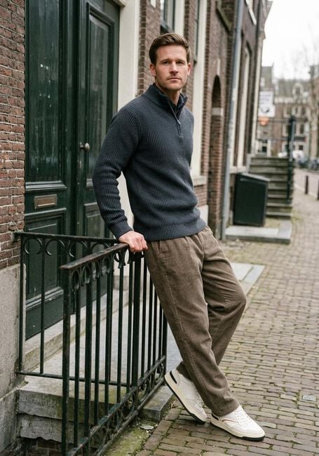 Dunkelblau DSTREZZED Pullover SKIPPER RIBKNIT - large