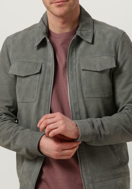 Graue GOOSECRAFT Lederjack GC PORTER JACKET - large