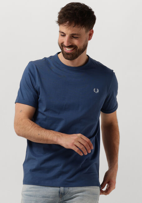 Blaue FRED PERRY T-shirt RINGER T-SHIRT - large
