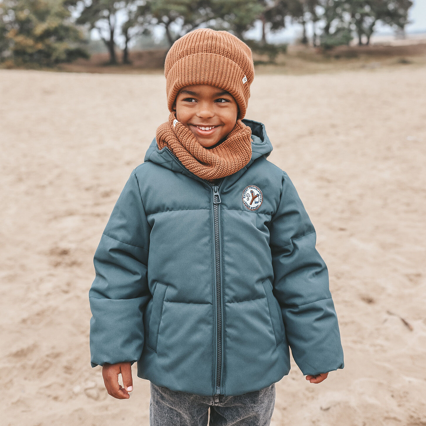 Dunkelgr&uuml;n YOUR WISHES Wattierte Jack SOLID PUFFER COAT - large