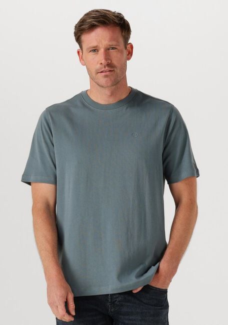 Blaue CAST IRON T-shirt REGULAR FIT INTERLOCK - large