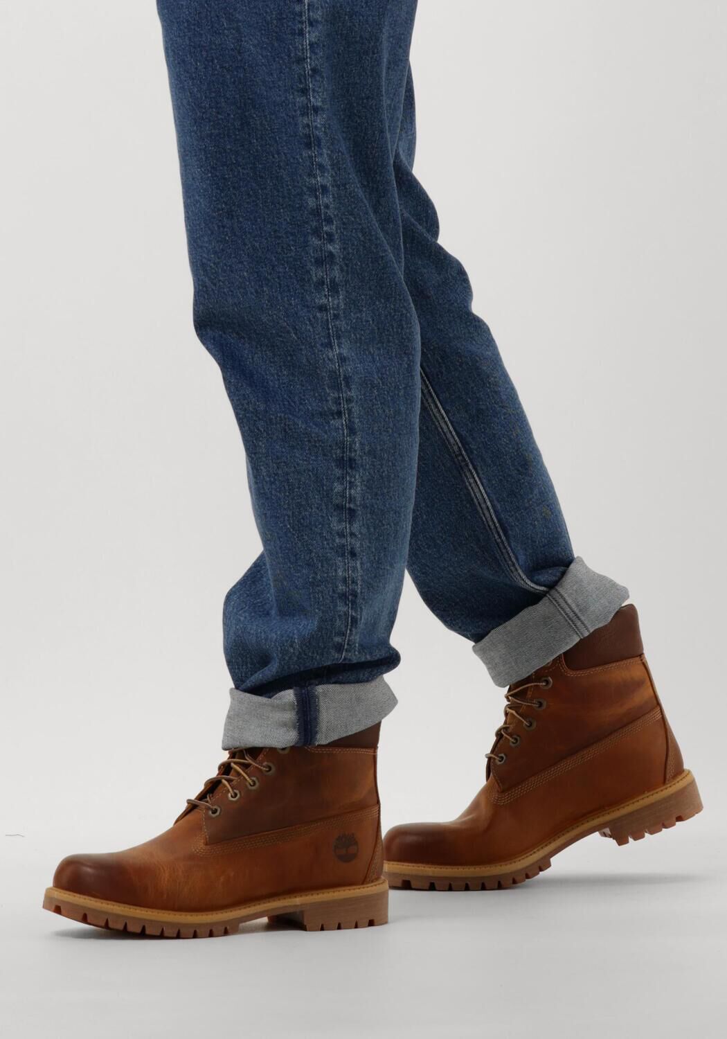 Braune TIMBERLAND Schn&uuml;rboots 6 INCH PREMIUM BOOT M - large