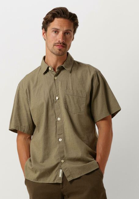 Grüne FORÉT  SERENE LINEN SS SHIRT - large