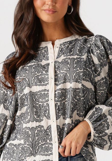 Ecru SUMMUM Blusen LONGSLEEVE BOUSE TILE EMBROIDERY - large