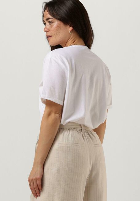 Weiße MSCH COPENHAGEN T-shirt TERINA ORGANIC SMALL LOGO TEE - large
