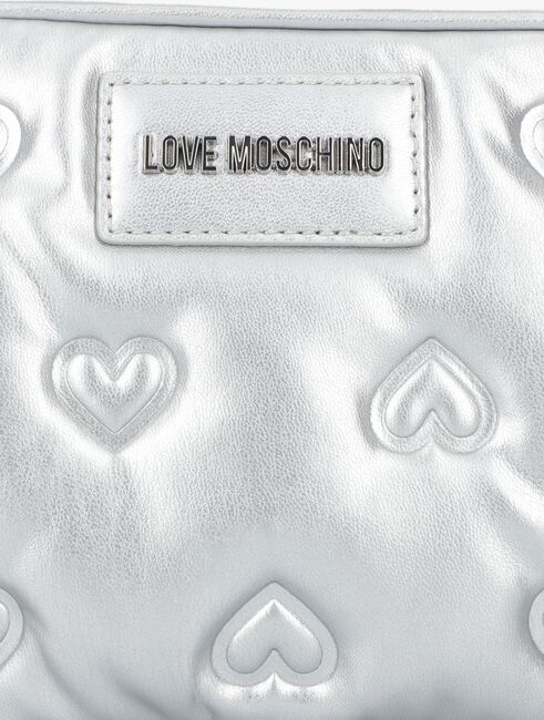 Silberne LOVE MOSCHINO Umhängetasche HAERT EMBOSSED 4041 - large
