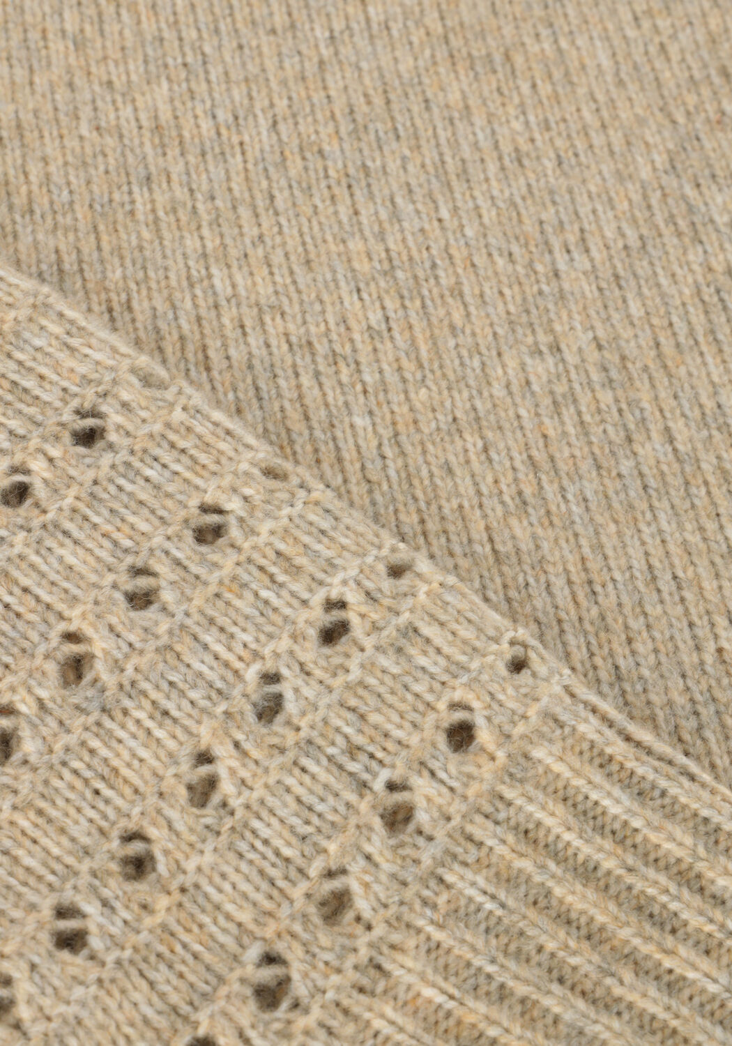 Beige NOBELL Pullover KAMILE GIRLS KNITTED SOFT SWEATER - large