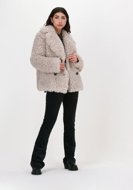 Taupe BEAUMONT Fake-Fur-Jack CURLI LIGHT WEIGHT SHORT COAT - large