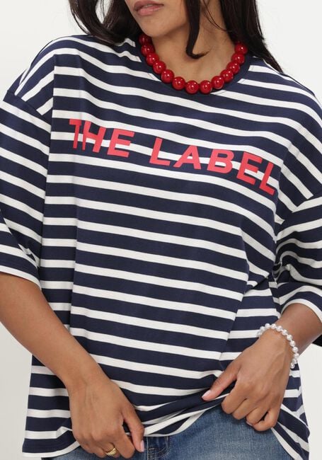 Blaue ALIX THE LABEL Tops & T-shirts LADIES KNITTED Y/D STRIPE T-SHIRT - large
