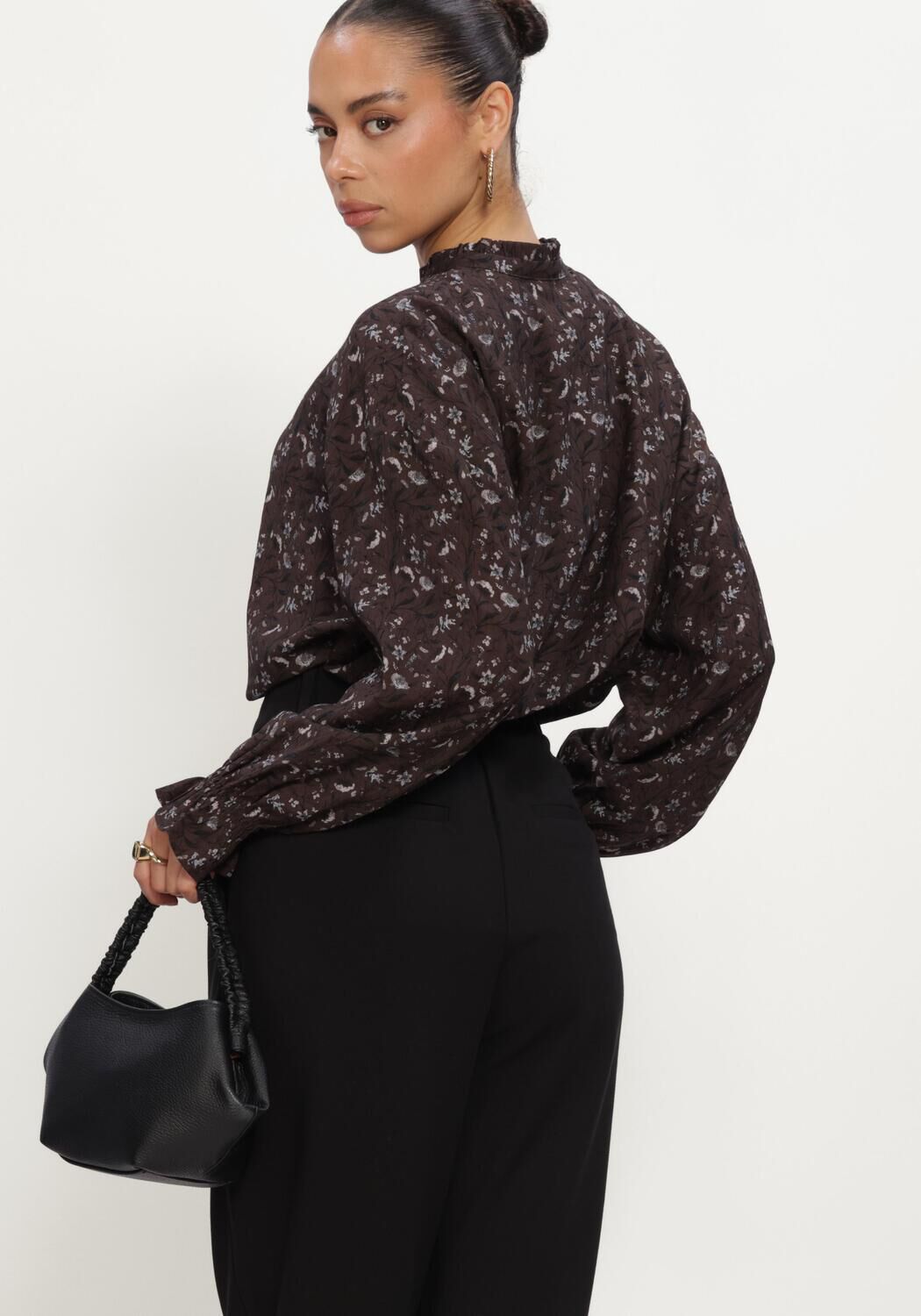 Braune MSCH COPENHAGEN Blusen MSCHMICHELLA SHIRT AOP - large