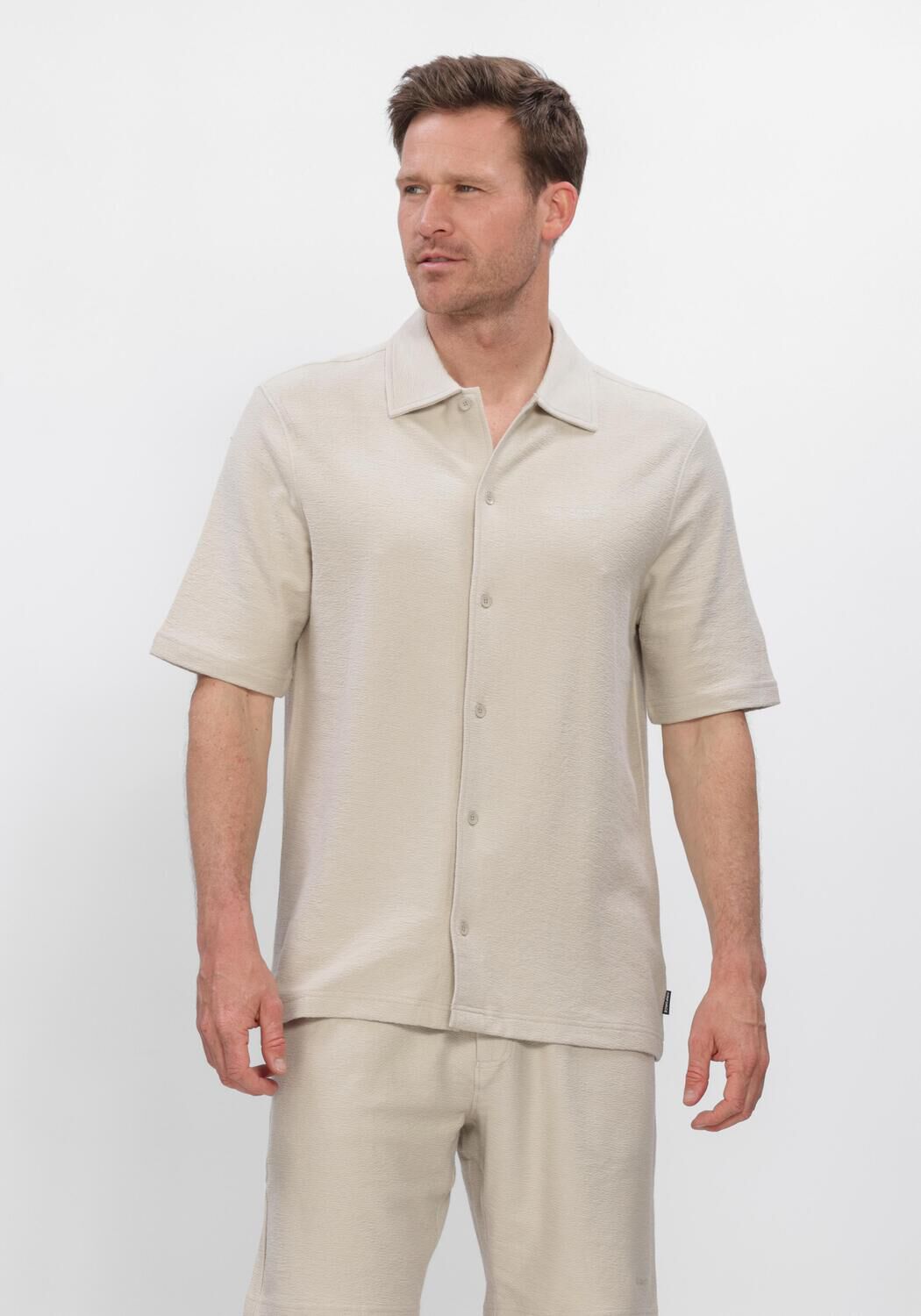 Beige AIRFORCE Casual-Oberhemd WOVEN SHORT SLEEVE SHIRT - large