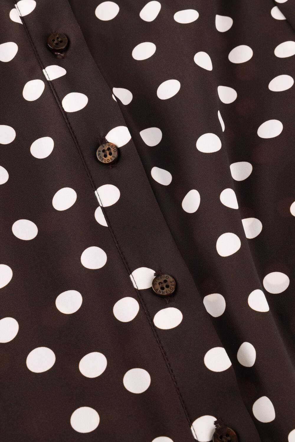 Braune STUDIO ANNELOES Blusen Fabienne dot blouse - large