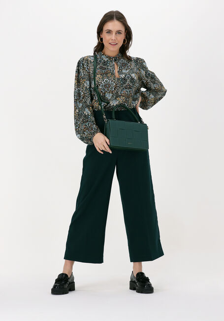 Weiße SUMMUM Blusen TOP FLOWERS AND LEAVES - large