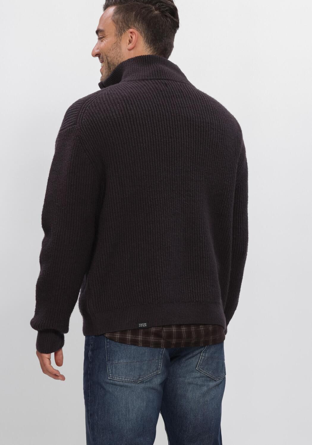 Braune BUTCHER OF BLUE Pullover MARKET HALF ZIP - large