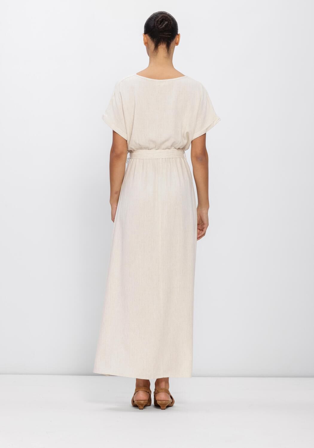 Beige GRACE & MILA Maxikleid SS26110005 - large