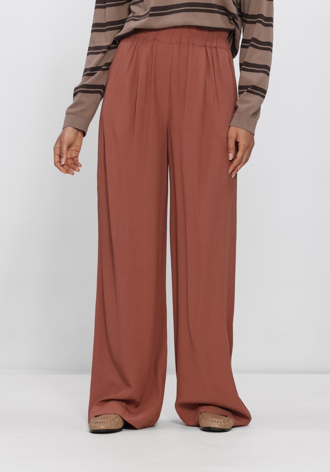 Beige BY-BAR Hosen BENJI VISCOSE PANTS - large