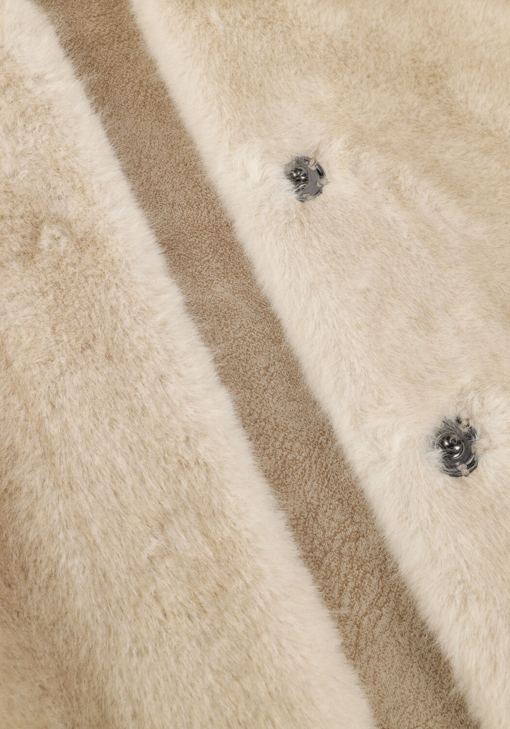 Beige STUDIO AR Gilet OLENA FAUX MINK - large