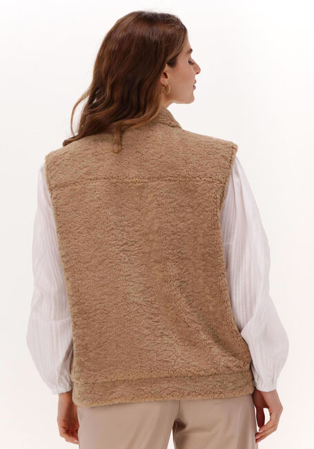Camelfarbene SELECTED FEMME Bodywarmer SLFJANY TEDDY VEST W - large
