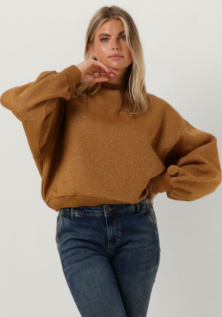 Camelfarbene BY-BAR Sweatshirt BIBI SPARKLE SWEATER - large