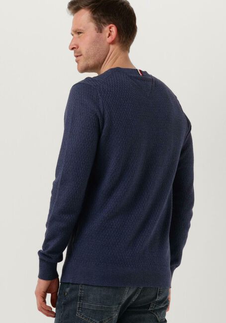 Blaue TOMMY HILFIGER Pullover CROSS STRUCTURE CREW NECK - large