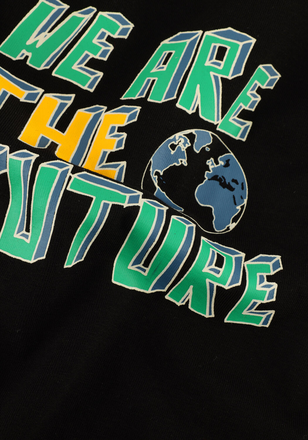 Schwarze MOODSTREET T-shirt T-SHIRT WITH CHEST PRINT - large